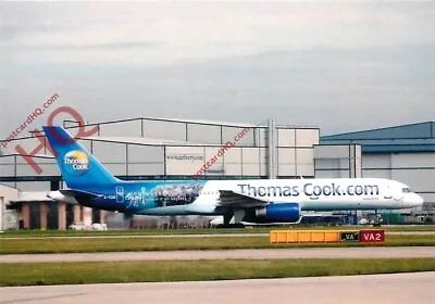 Picture Postcard> THOMAS COOK BOEING 757-200 @ MANCHESTER AIRPORT • £2.49